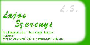 lajos szerenyi business card